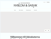 Tablet Screenshot of nyblom-sarvik.se